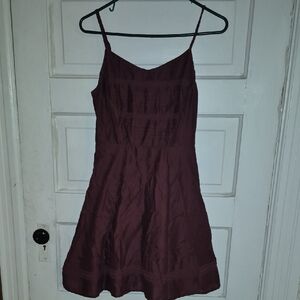Old Navy Maroon Textured Dress